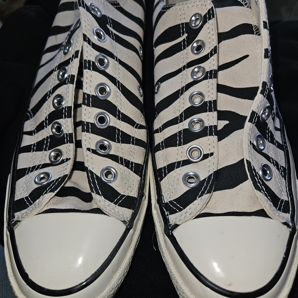 Converse Zebra Print Sneakers - Black and White
